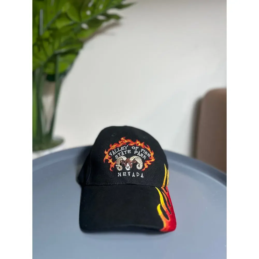 Valley of Fire State Park Nevada Hat Cali Fame Embroidered Flames Adjustable Cap